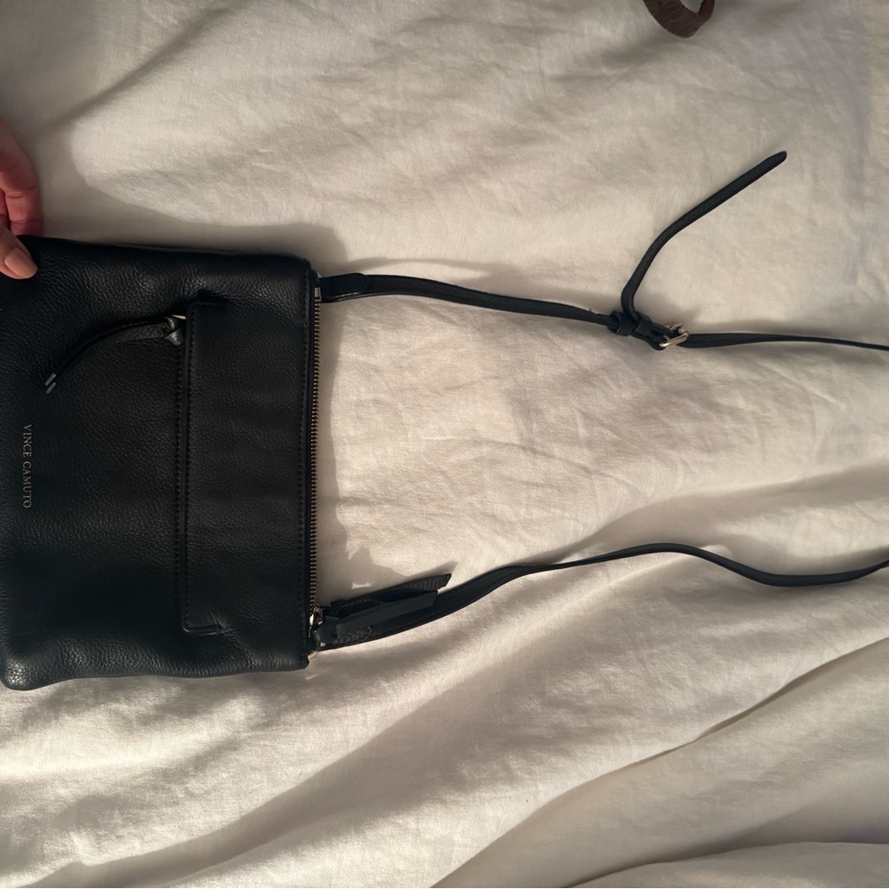 Vince Camuto Black Leather Crossbody Bag